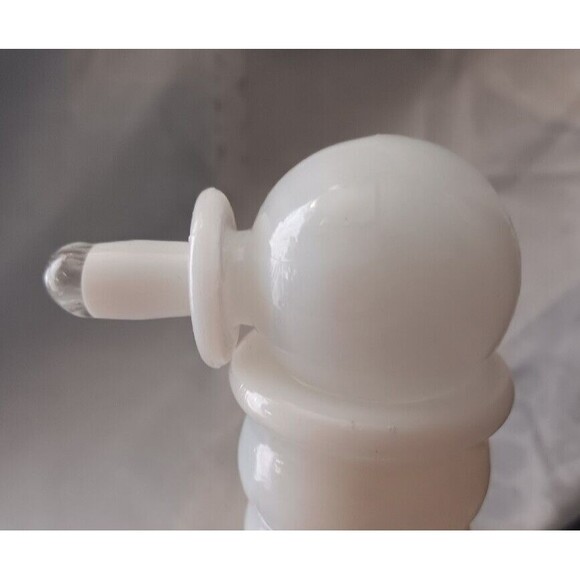 Vintage Milk Glass Hobnail Opalescent Perfume Bottle w/ Orig Stopper (no gasket) - Picture 3 of 6